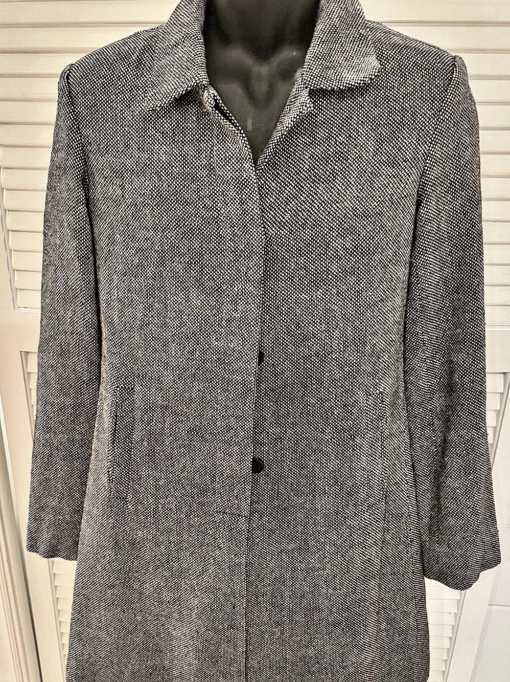 DStudio Women's Textured Jacket in Black & White Size Medium